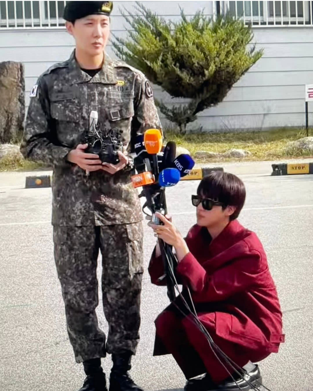 BTS' Jin Becomes Human Mic Stand For J-Hope As He Gives Speech