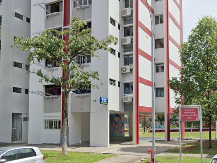 Court documents showed that Huang Baoying was allegedly attacked around 11pm on May 4, 2021 at Block 602 Clementi West Street 1 (pictured). Court documents showed that Huang Baoying was allegedly attacked around 11pm on May 4, 2021 at Block 602 Clementi West Street 1 (pictured).
