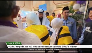 Liputan Wartawan | Haji 2025 –  60,000 jemaah Indonesia sudah tiba di Madinah; lagi 5,000 di Makkah