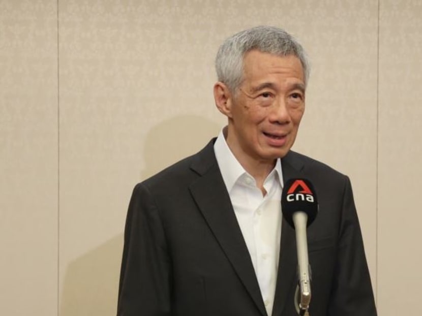 Prime Minister Lee Hsien Loong speaking to reporters at the end of a four-day working visit to Tokyo, Japan.
Prime Minister Lee Hsien Loong speaking to reporters at the end of a four-day working visit to Tokyo, Japan.