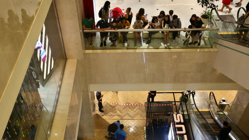 A bustling Ngee Ann City, a loud thud, and then the sight of a dead man