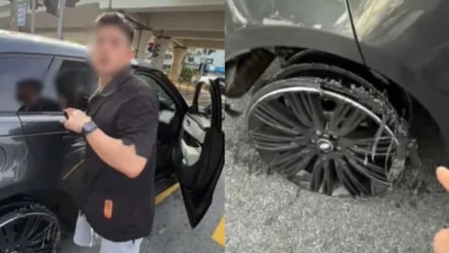 马男开爆胎路虎轿车被捕 尿验结果呈阳性反应