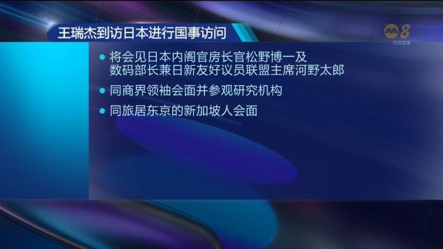 王瑞杰明起到日本进行五天工作访问