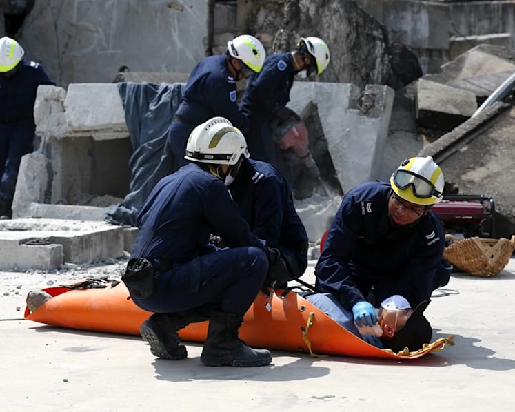 'Explosions', collapsed buildings, part of multi-agency counter-terrorism drill