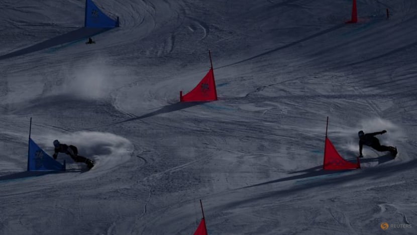 Snowboard-Austrian Riegler, 52, races against age at Milano Cortina Olympics