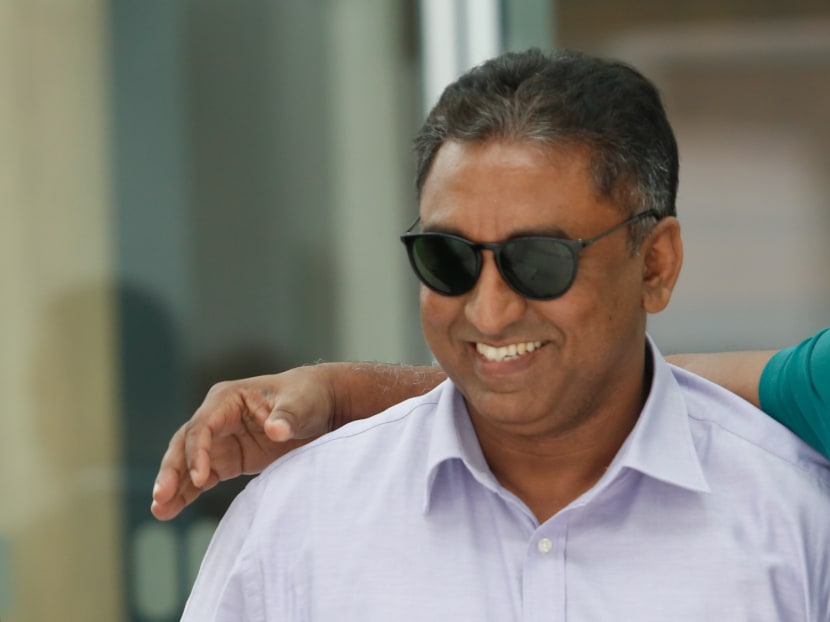Zackeer Abbass Khan leaving the State Courts on March 6, 2020.