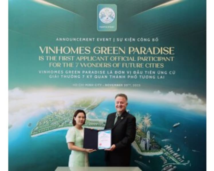Vinhomes Green Paradise recognized as the first official participant of the global campaign "7 Wonders of Future Cities"