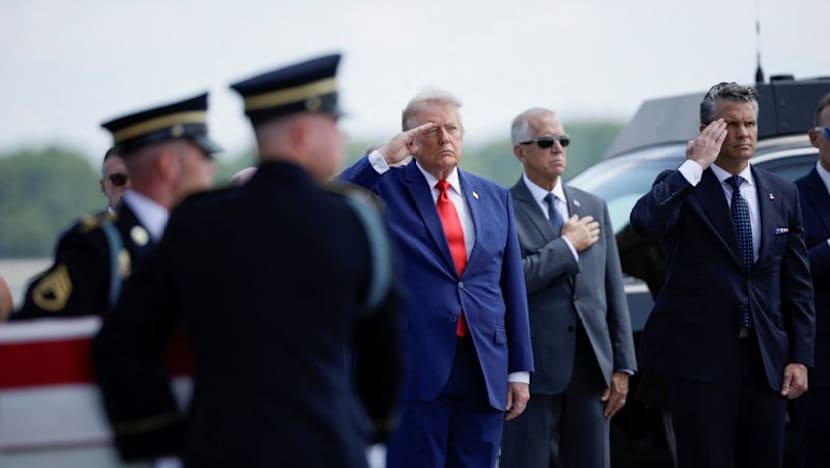 Trump attends return of US soldiers killed in Iran war