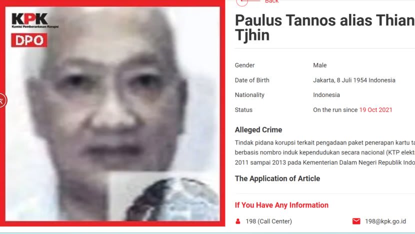 Pengadilan Tinggi Singapura tolak upaya Paulus Tannos menggugat proses ekstradisi