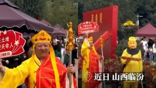 排队时间长游客不满 中国县文旅局长特扮唐僧“致歉”