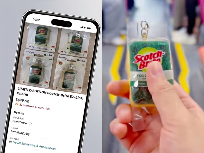 People are selling the viral S$19.90 Scotch Brite EZ-Link charm on Carousell for double the price