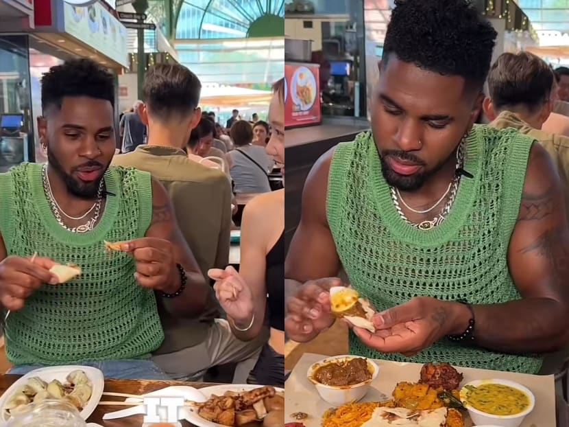 American singer Jason Derulo tries local food at Lau Pa Sat – loved chicken rice but not rojak and gong gong American singer Jason Derulo tries local food at Lau Pa Sat – loved chicken rice but not rojak and gong gong