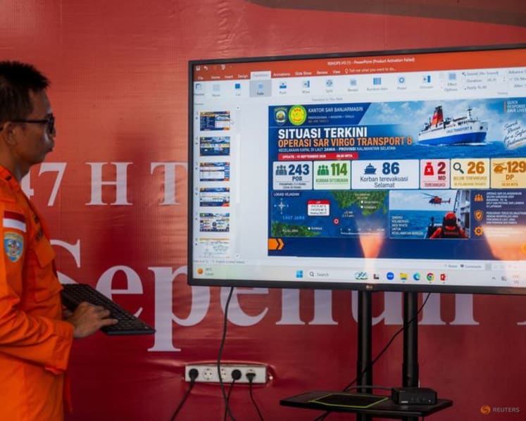 Families desperate for news as 129 still missing four days after capsize of ship in Indonesia's Java Sea