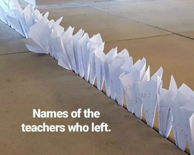 SOTA student’s ‘impromptu’ art installation bearing former teachers’ names removed by school