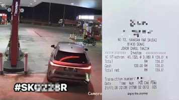 Johor Petrol Station Looking For SG-Registered Lexus That Drove Off Without Paying For Petrol