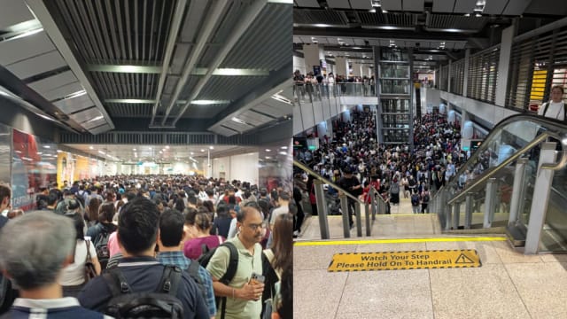 地铁环线疑发生信号故障 多个地铁站人潮拥堵
