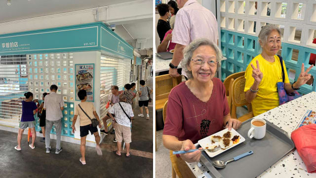 好心老板每周请老人家吃水粿甜品 未开店就排长龙