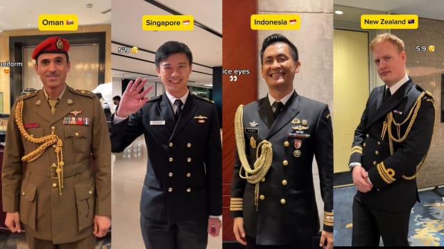 香会场边九国军人获邀摆酷造型 网民赞：有创意
