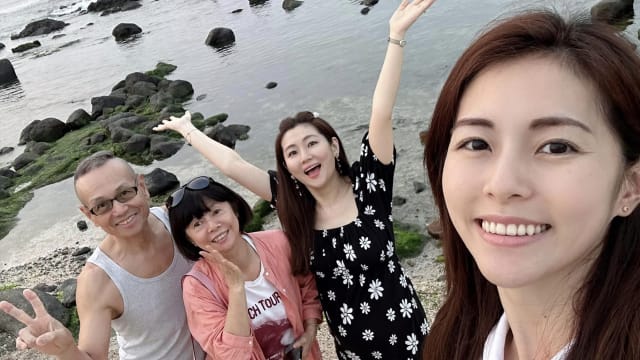 和家人出游　Selina甜晒孕肚