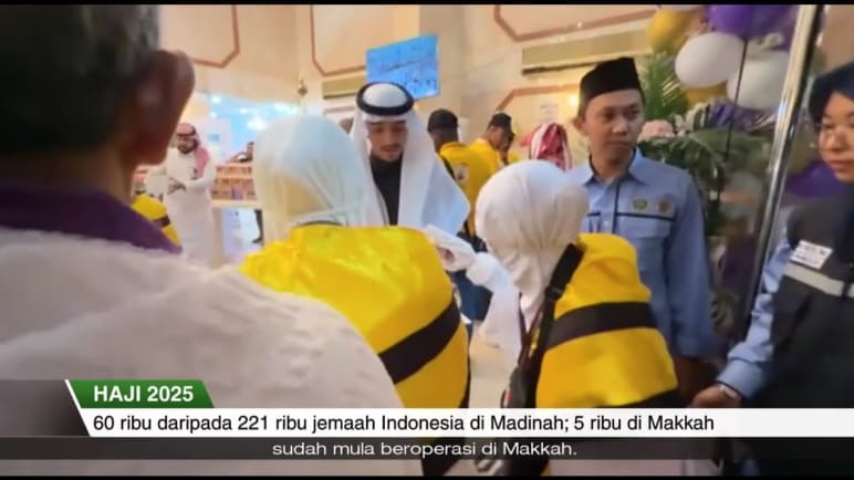 Liputan Wartawan | Haji 2025 –  60,000 jemaah Indonesia sudah tiba di Madinah; lagi 5,000 di Makkah