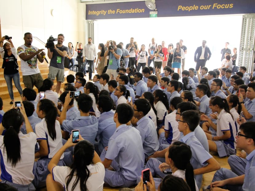 Spider-Man swings down to Commonwealth Secondary School