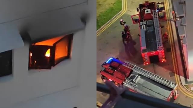 义顺组屋发生火患  男子破门救火英勇行为获赞赏