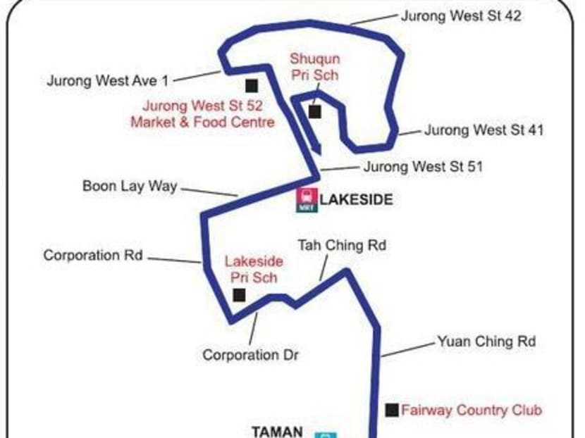 Route of new SBS bus service 49. Image: LTA