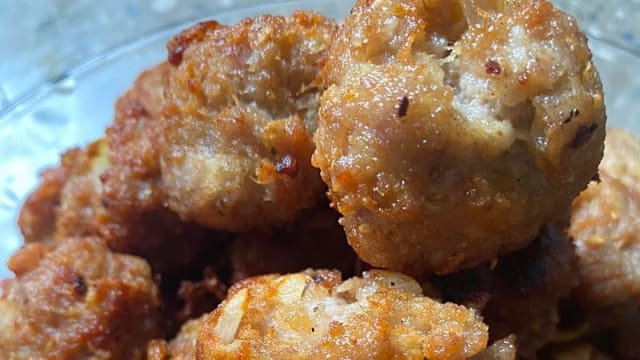 食谱：炸猪肉丸