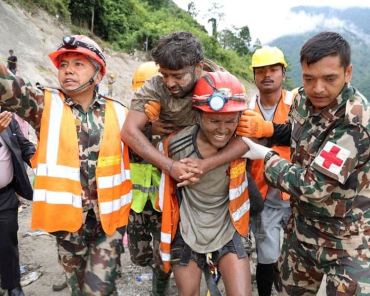 How two men survived nine days in a Nepal flood tunnel