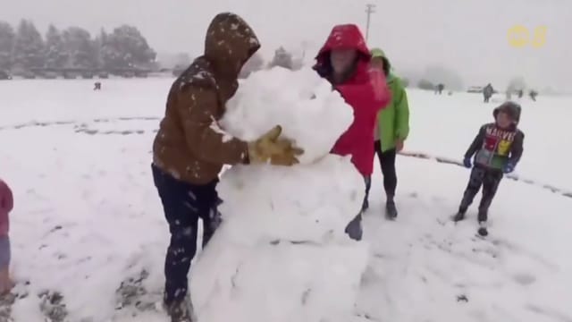 澳洲东部罕见强降雪引发洪灾 数万户家庭断电交通瘫痪