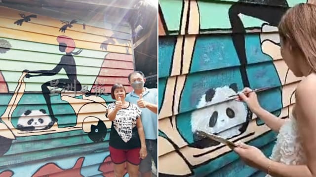 中国画家壁画上添熊猫引炮轰 事实是受邀作画