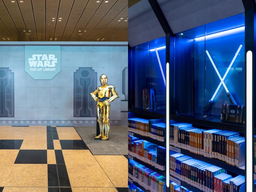 There is a pop-up Star Wars library at Changi Airport with over 2,000 books and themed activities