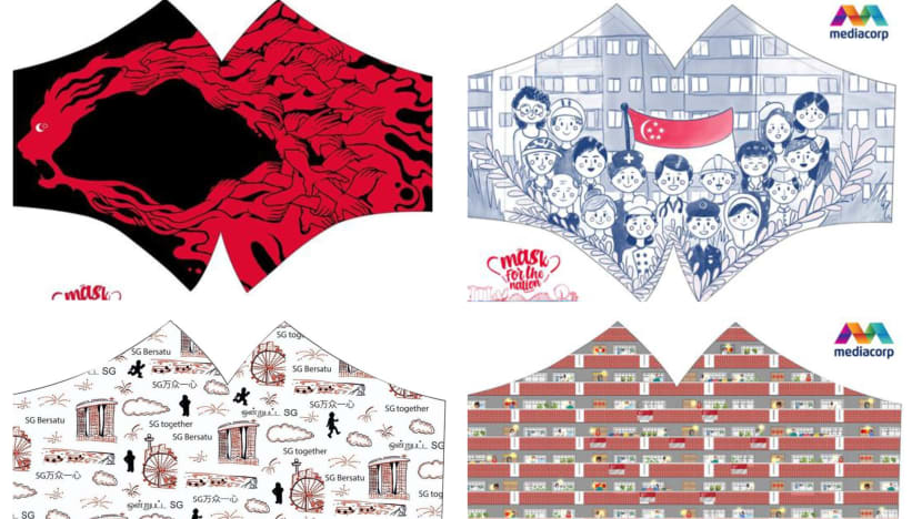 Face masks with winning designs and in limited edition sets to be sold to support Mediacorp Enable Fund