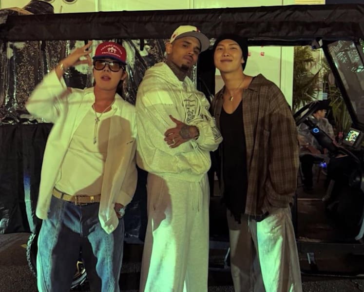 BTS' RM and J-Hope face backlash from fans after appearing in photo with R&B singer Chris Brown BTS' RM and J-Hope face backlash from fans after appearing in photo with R&B singer Chris Brown