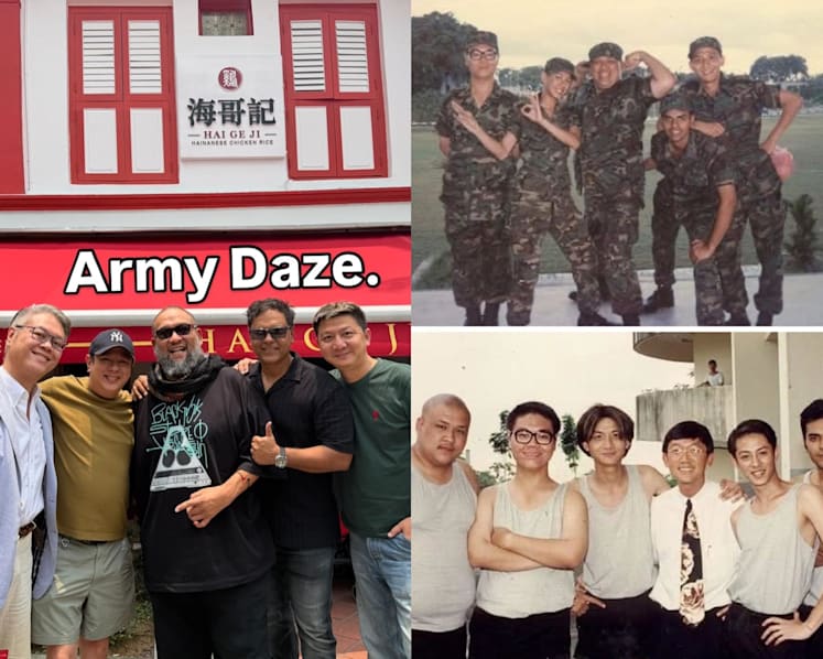 Army Daze cast members reunite at Sheikh Haikel's chicken rice shop Army Daze cast members reunite at Sheikh Haikel's chicken rice shop