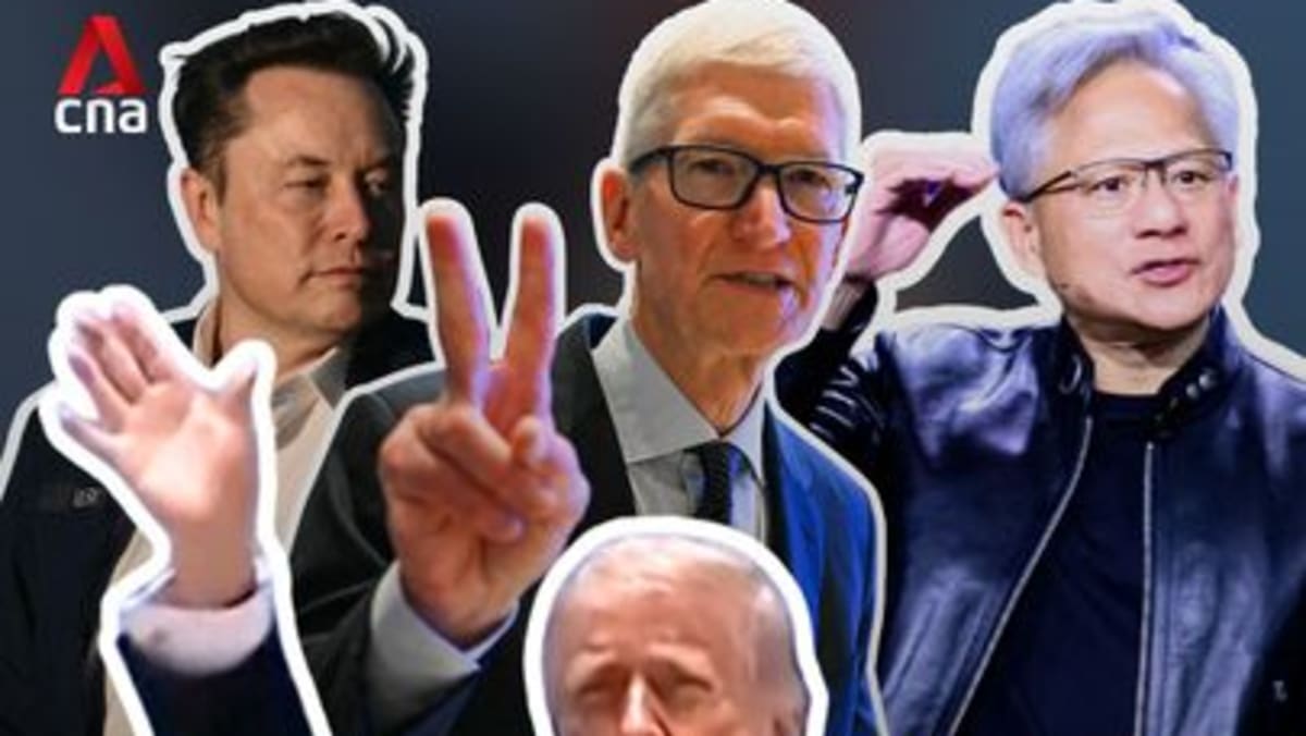 Elon Musk, Jensen Huang among CEOs joining Trump on China trip - CNA