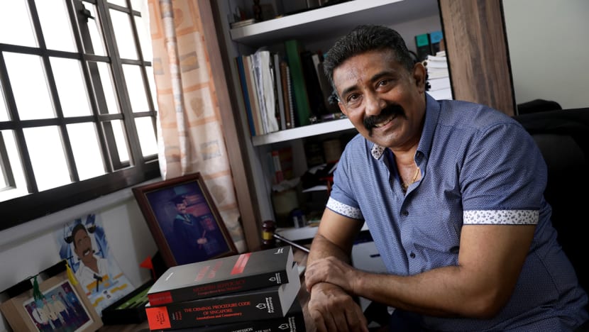 A policeman at 16, he counselled suspects of his own accord. Now 59, he is among the first SUSS law graduates