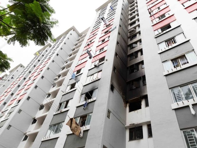 The fire at Block 91 Henderson Road broke out on the morning of Dec 8, 2022. The tentage on the service road leading to the block was set up the evening before.