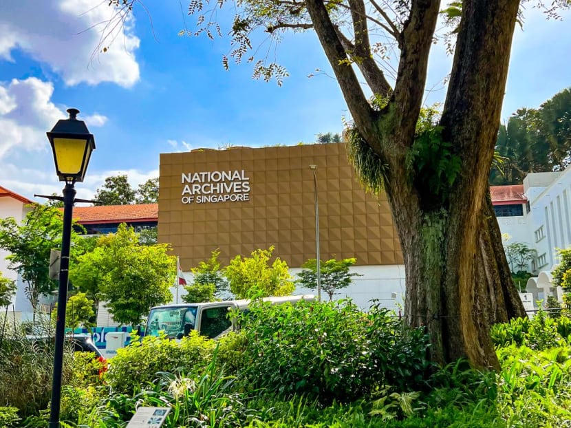 The National Archives of Singapore building. The National Archives of Singapore building.