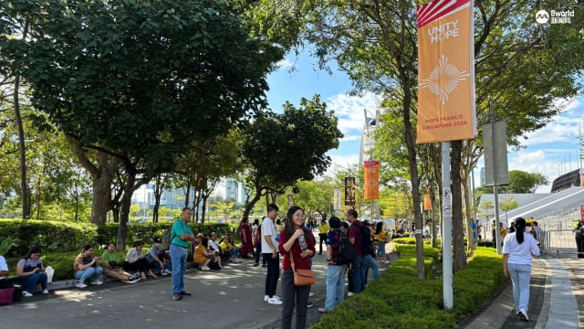 【直播】教宗即将登场 无票公众聚集场外参与弥撒