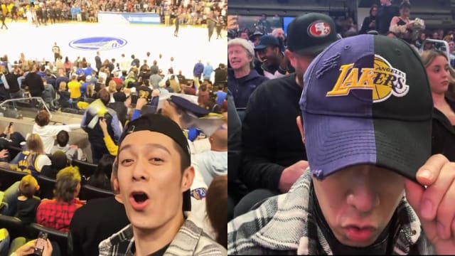 赴美国看NBA球赛　周柏豪1举动引网民担忧