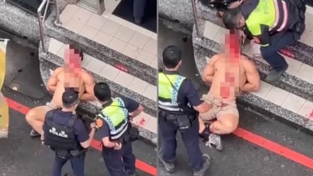 台湾健身教练大闹便利店还袭警 将警察打到脑震荡