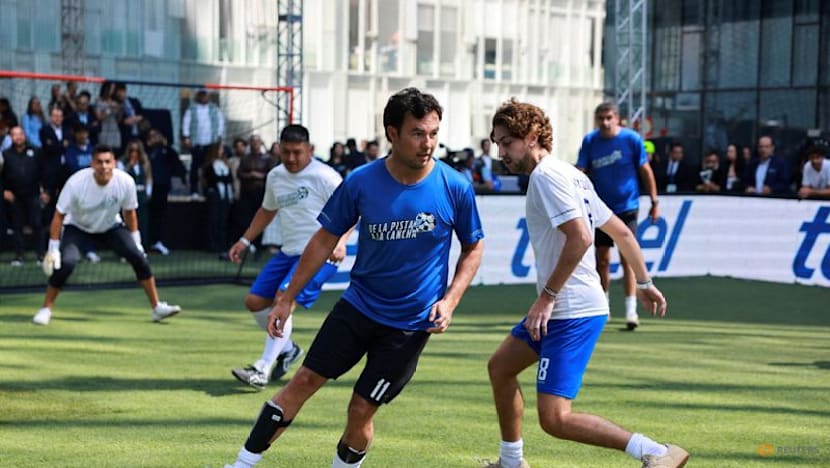 Checo Perez scores hat-trick in football exhibition while prepping for Cadillac F1 return