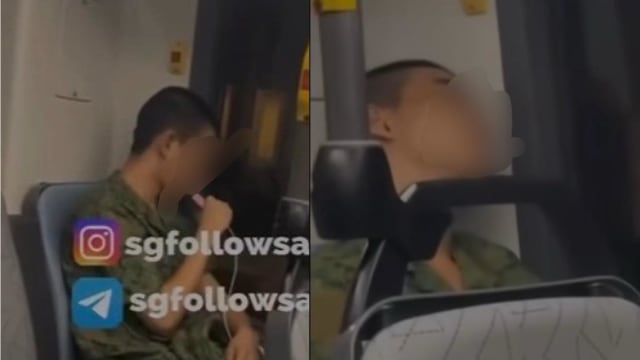 公然穿军服在巴士上吸电子烟 武装部队调查阿兵哥