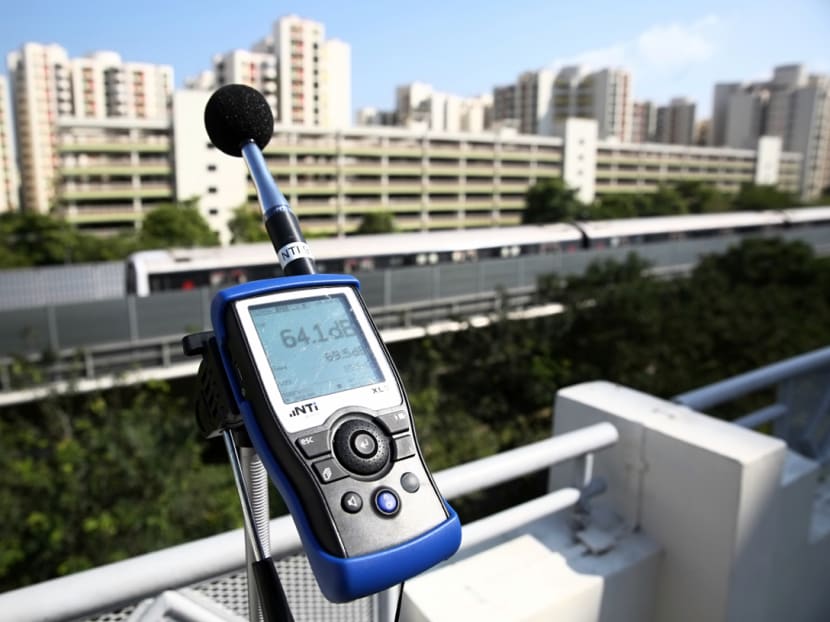 To reduce the impact of railway noise near residential areas, the Land Transport Authority (LTA) will be doing a more in-depth noise measurement study. Photo: Nuria Ling/TODAY