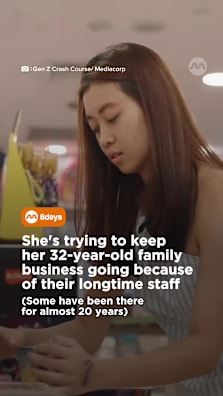 The SMU student became emotional talking about employees who have been with the family business for almost 20 years and watched her grow up #8dayssg #8dayssgtrending #sgfyp #sgtiktok #genz 