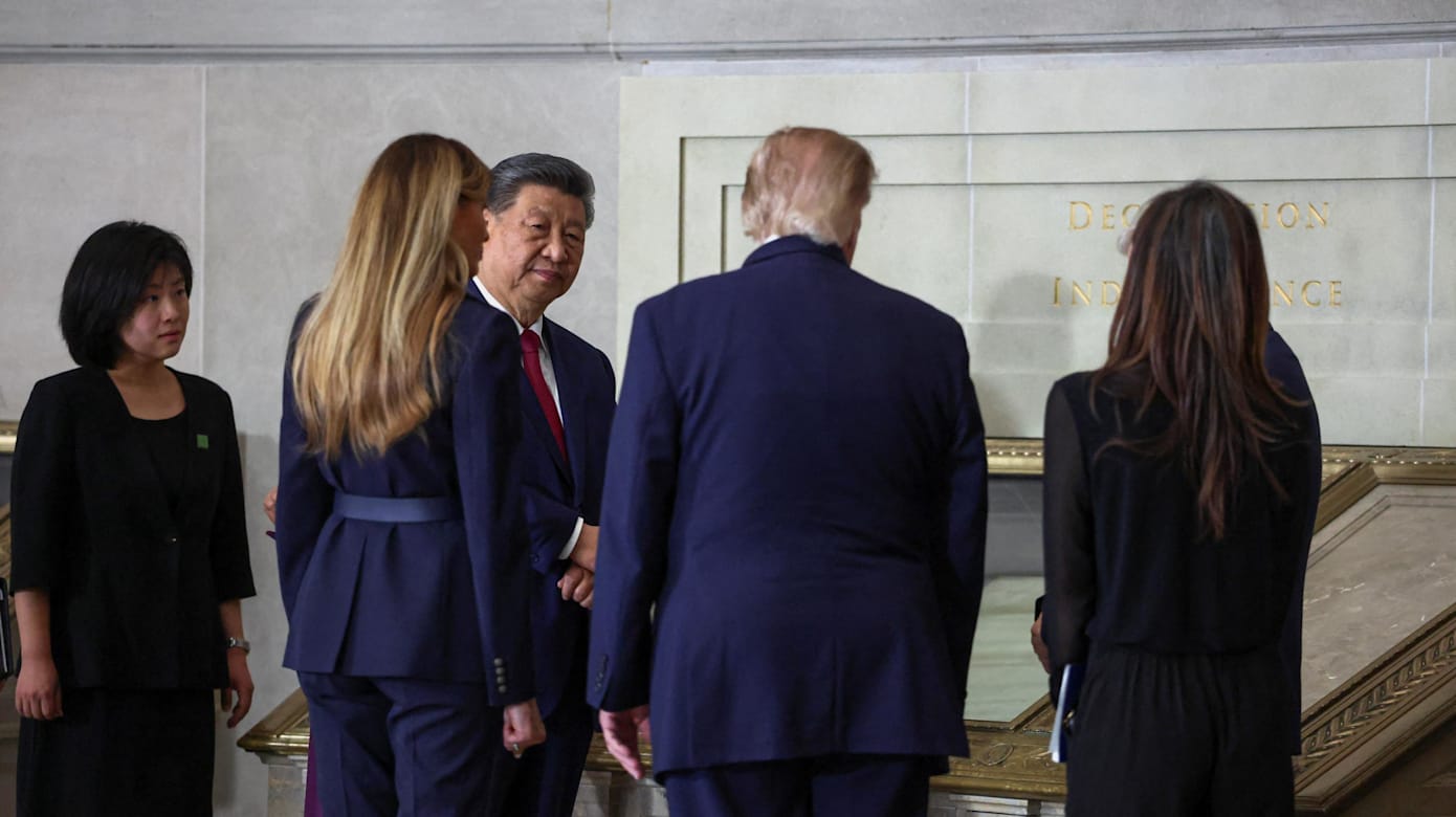 习特会最后一站 特朗普陪习近平参观美国国家档案馆