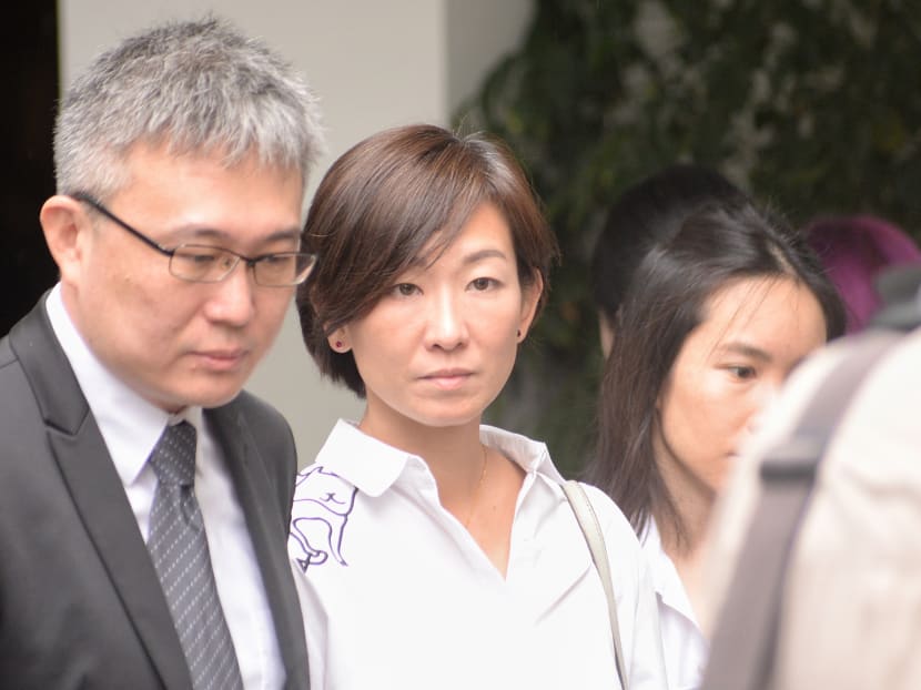 Lawyer  Andy Chiok (left) with Ms Tan Cheng Cheng, wife of the victim Spencer Sanjay Tuppani Shamlal Tuppani, at the State Courts on Wednesday (July 12). Photo: Robin Choo/TODAY
