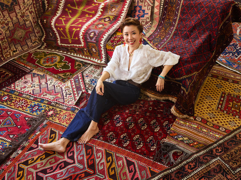 How this collector styles her 4-room HDB flat in Singapore with vintage tribal rugs