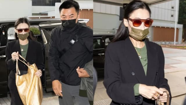 张栢芝现身高等法院，“树根颈”藏不住！